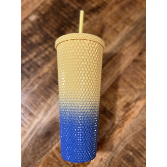 Disney Stitch 32oz Studded Drink Tumbler Yellow And Blue NWOT - Picture 3 of 8